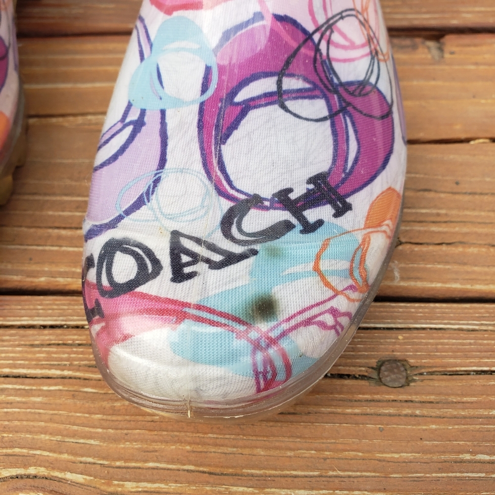 Coach Q497 Pixy Poppy rain boots 9 - Picture 5 of 8